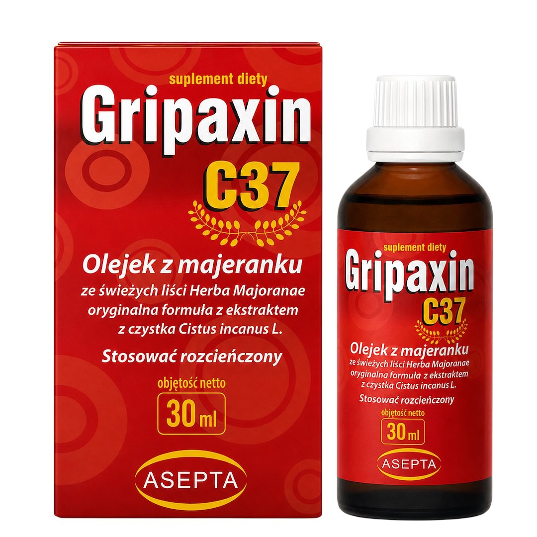 ASEPTA Gripaxin C37 30ml - Olejek z majeranku i bazylii + ekstr. z czystka