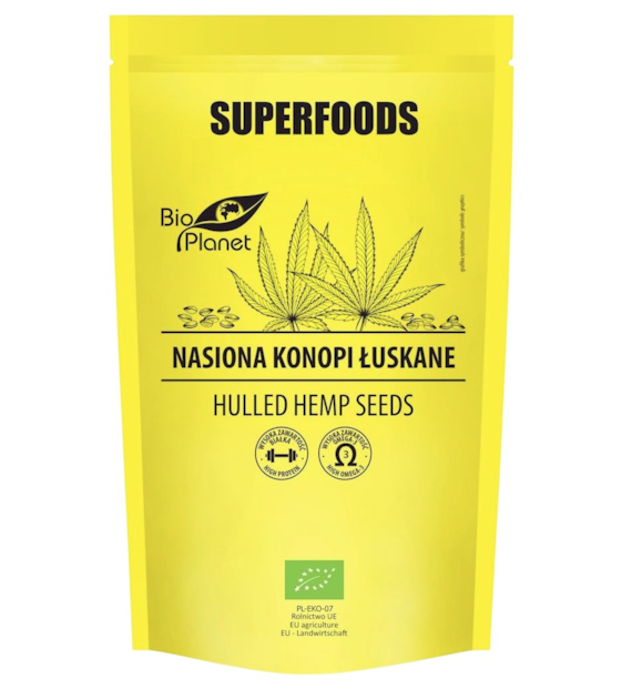 SUPERFOODS Konopia nasiona łuskane BIO 200g BIO PLANET