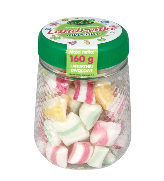 Landrynki owocowe z ksylitolem bez dodatku cukru słoik 160g AKA