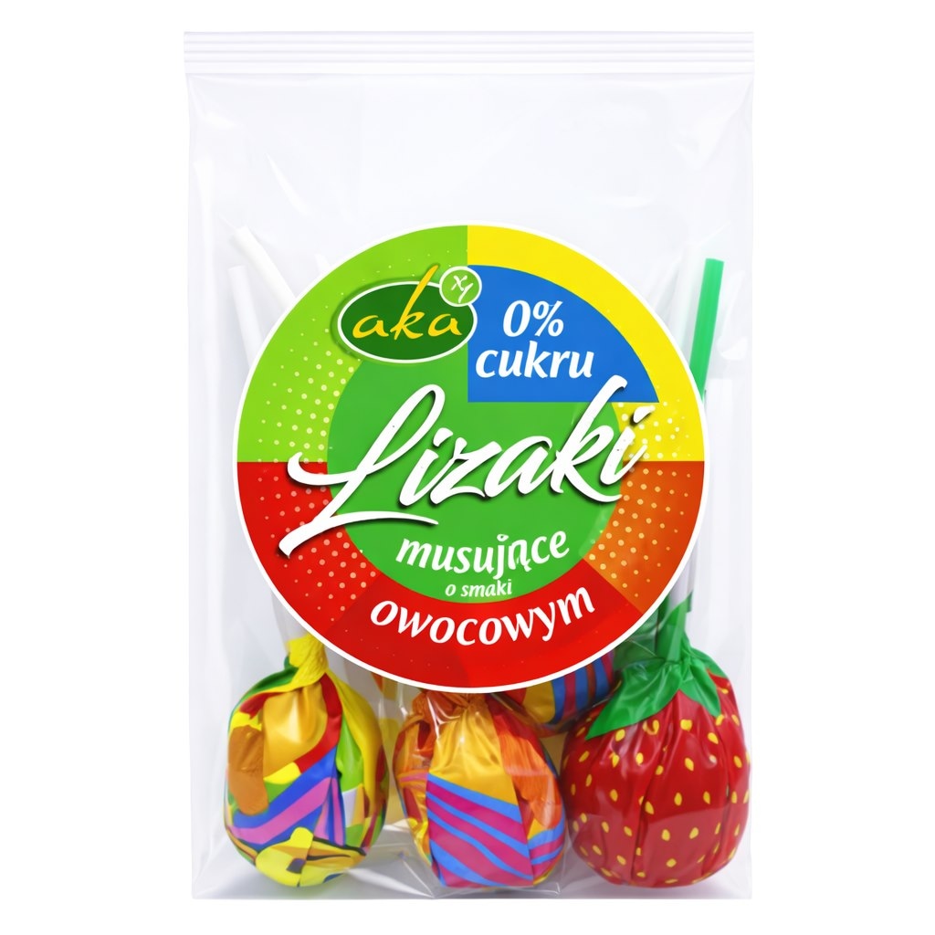 Lizaki musujące owocowe ze stewią bez dodatku cukru 13g*5szt AKA