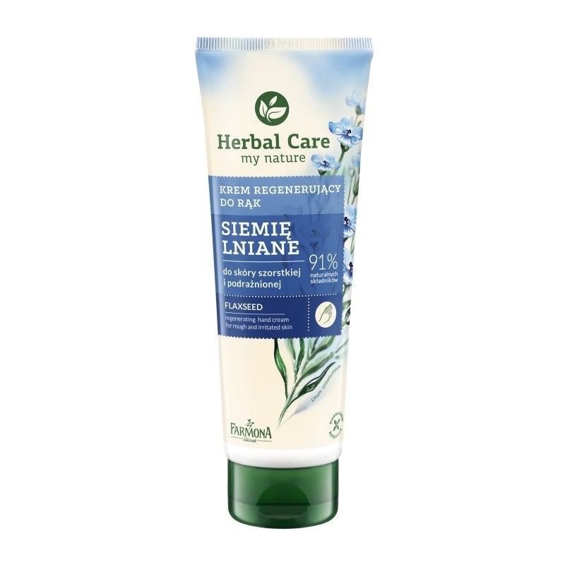 HERBAL CARE Krem do rąk regenerujący SIEMIĘ LNIANE 100ml FARMONA