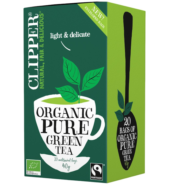 CLIPPER Herbata Zielona FAIR TRADE BIO 20*2g