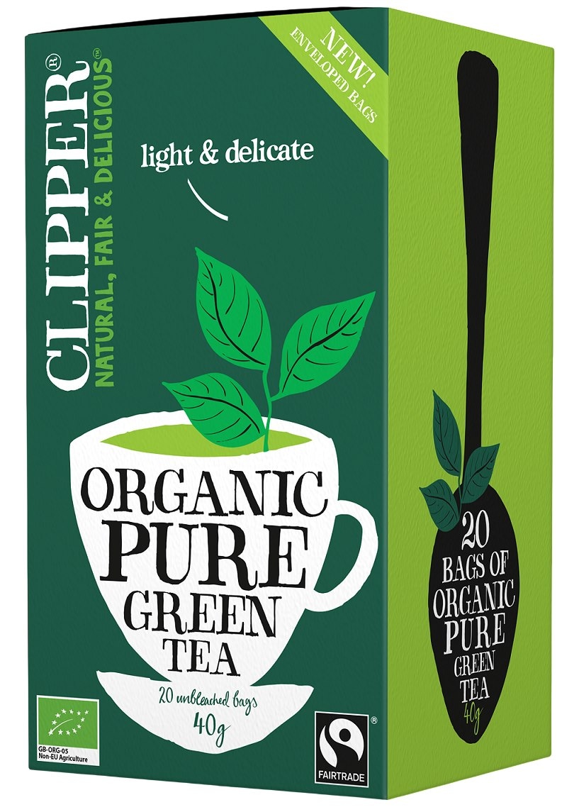 CLIPPER Herbata Zielona FAIR TRADE BIO 20*2g
