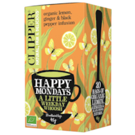 CLIPPER Herbatka Happy Mondays cytrynowa z imbirem i czarnym pieprzem BIO 20*2,25g