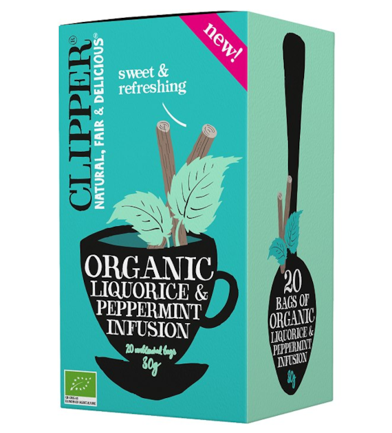 CLIPPER Herbatka Liquorice & Peppermint z lukrecją i miętą pieprzową BIO 20*1,5g