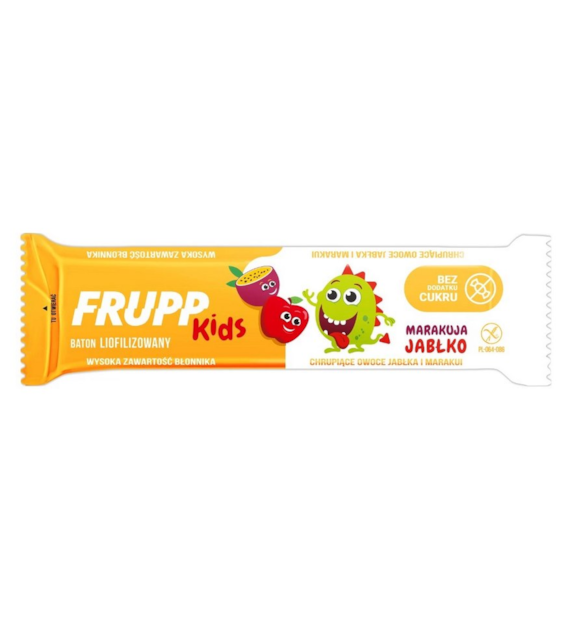Baton liofilizowany FRUPP Kids jabłko - marakuja bezglutenowy 9g CELIKO