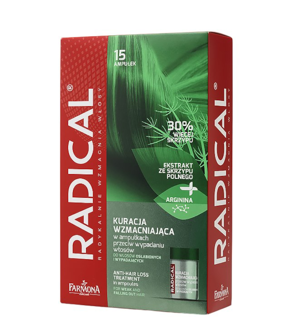 RADICAL Kuracja wzmacniająca przeciw wypadaniu włosów ampułki 15*5ml FARMONA