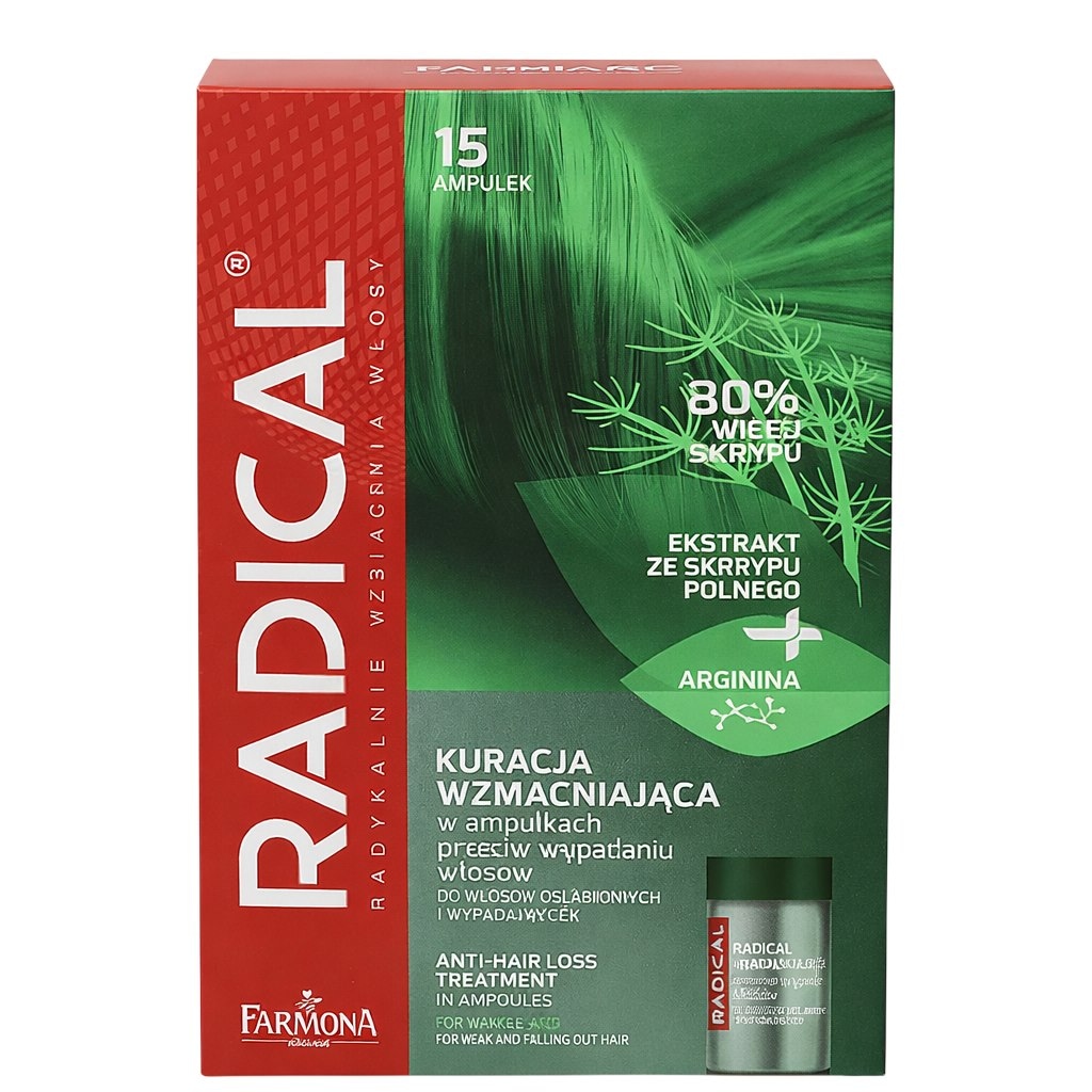 RADICAL Kuracja wzmacniająca przeciw wypadaniu włosów ampułki 15*5ml FARMONA