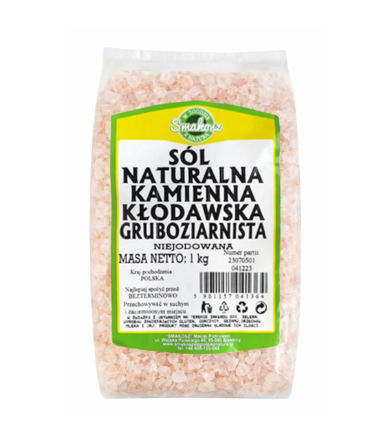 SMAKOSZ Sól kłodawska gruboziarnista naturalna kamienna niejodowana 1kg