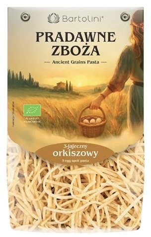 BARTOLINI Makaron orkiszowy 3-jajeczny kluska BIO 250g