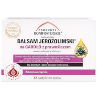 Balsam Jerozolimski na gardło z prawoślazem 32 pastylki do ssania PRODUKTY BONIFRATERSKIE