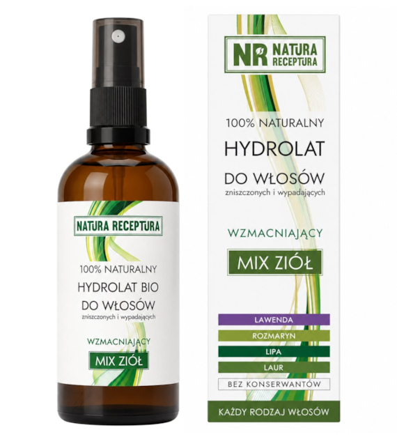 Hydrolat do włosów mix ziół wzmacniający 100ml NATURA RECEPTURA