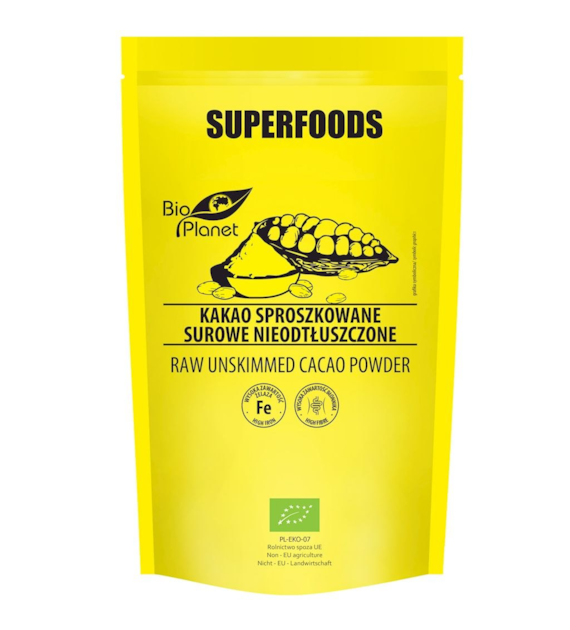 SUPERFOODS Kakao sproszkowane surowe nieodtłuszczone BIO 150g BIO PLANET