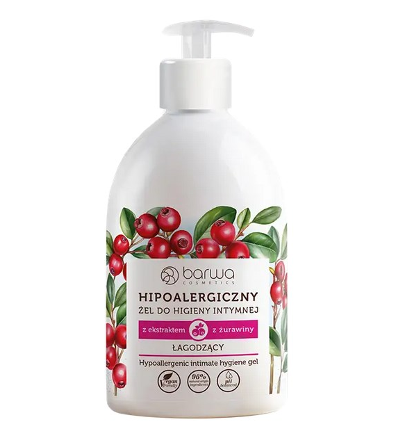 Hipoalergiczny żel do higieny intymnej żurawina 500ml BARWA
