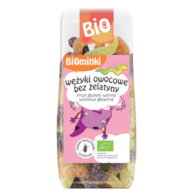 BIOMINKI Wężyki owocowe bez żelatyny bezglutenowe BIO 100g