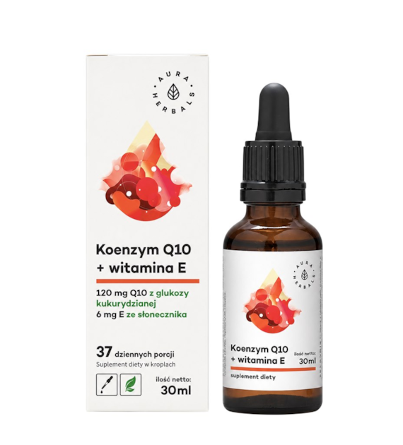 AURA HERBALS Koenzym Q10 + Witamina E - krople 30ml