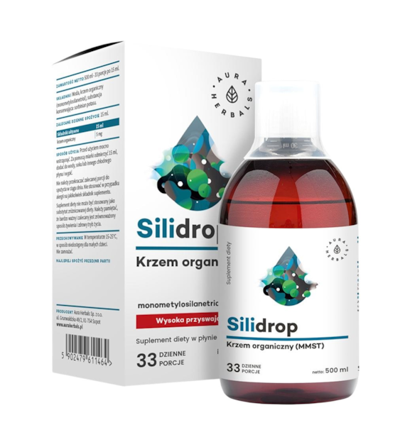 AURA HERBALS Silidrop - krzem organiczny MMST - płyn 500ml