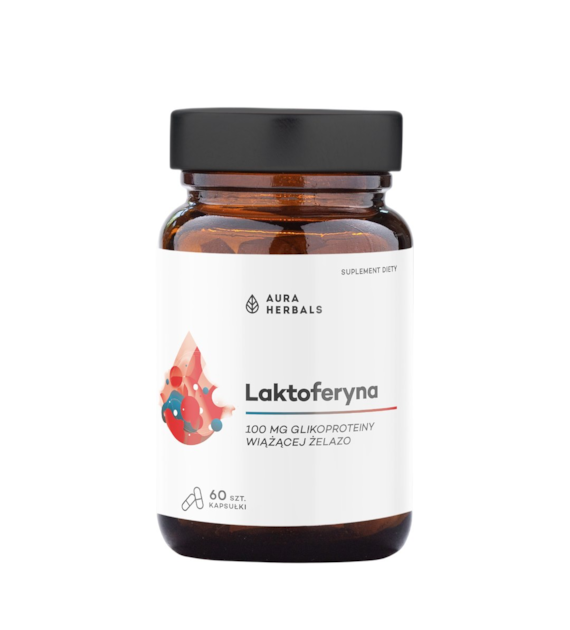 AURA HERBALS Laktoferyna 100mg, 60 kaps.