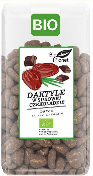 BIO PLANET Daktyle w surowej czekoladzie BIO 250g