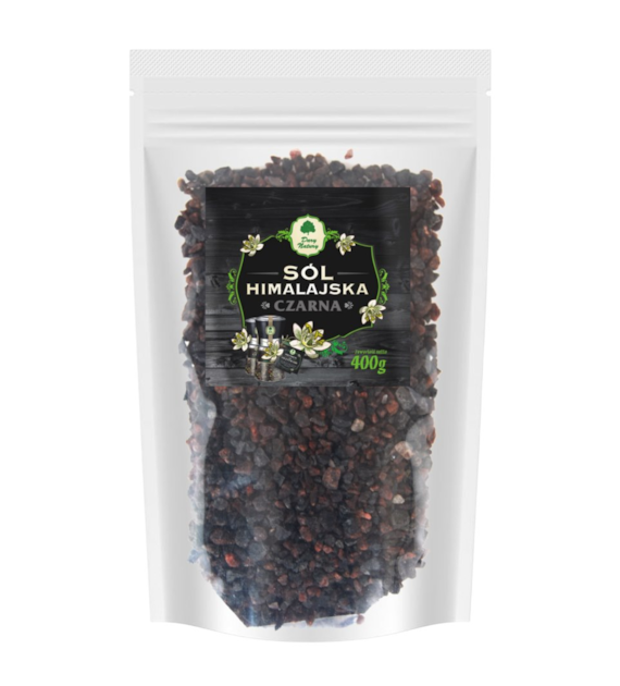 Sól himalajska czarna gruba doypack 400g DARY NATURY