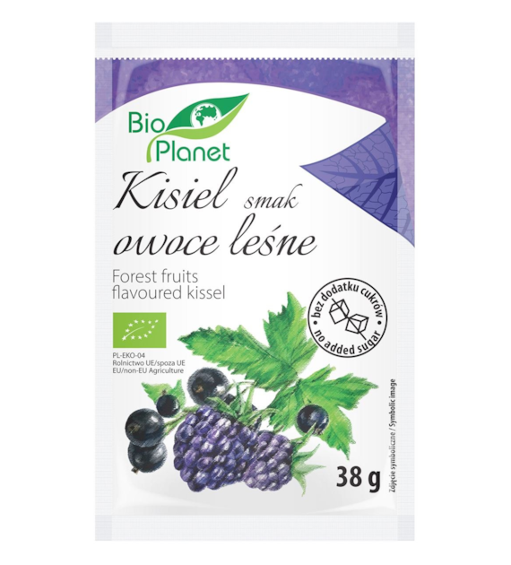 BIO PLANET Kisiel o smaku owoców leśnych z owocami jagodowymi BIO 38g