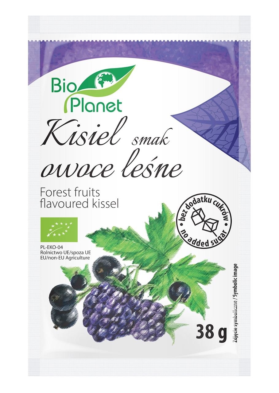 BIO PLANET Kisiel o smaku owoców leśnych z owocami jagodowymi BIO 38g