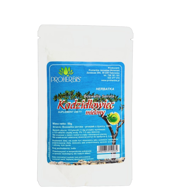 PROHERBIS Kadzidłowiec - Boswellia Serrata - proszek z żywicy 50g