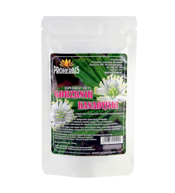 PROHERBIS Gorzknik Kanadyjski ekstrakt 5% berberyny 30g