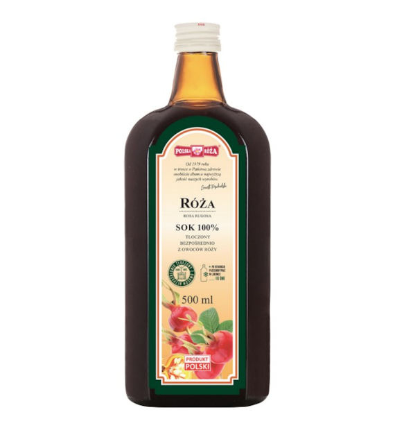 RÓŻA DZIKA sok 100% 500ml bez dodatku cukru POLSKA RÓŻA