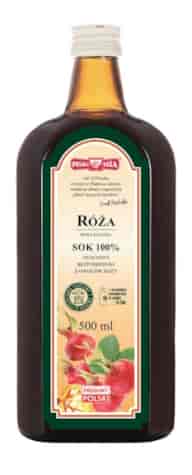 RÓŻA DZIKA sok 100% 500ml bez dodatku cukru POLSKA RÓŻA