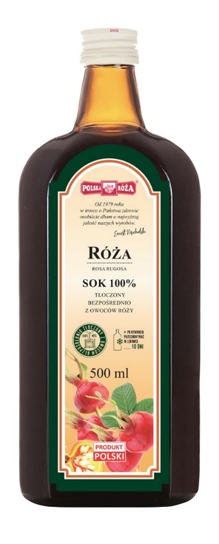 RÓŻA DZIKA sok 100% 500ml bez dodatku cukru POLSKA RÓŻA