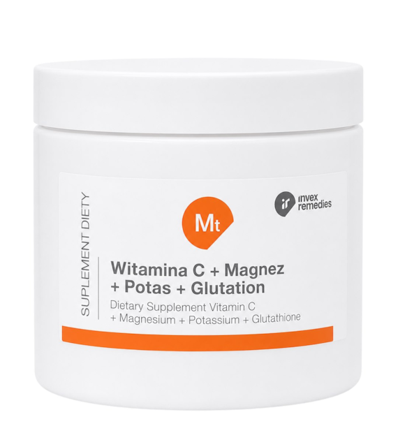 Witamina C + magnez + potas + glutation 150g INVEX REMEDIES