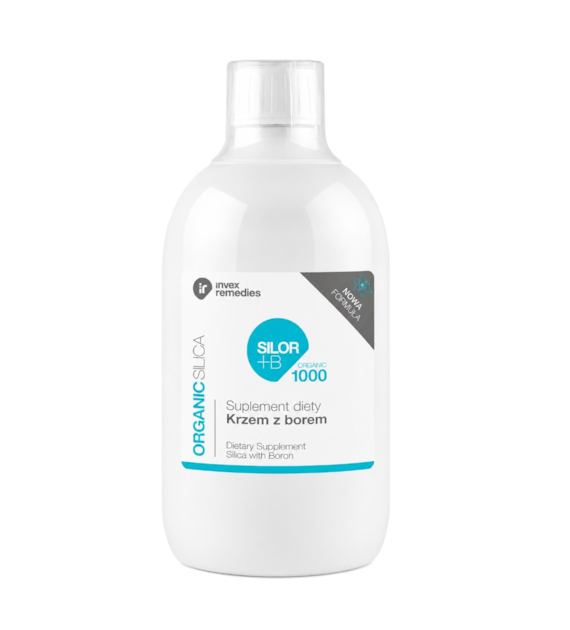 SILOR+B ORGANIC 1000 krzem z borem 500 ml INVEX REMEDIES