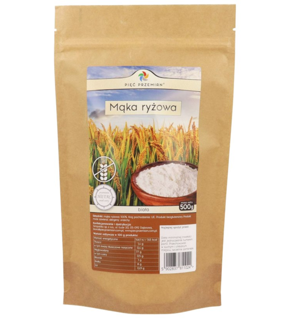PIĘĆ PRZEMIAN Mąka ryżowa biała bezglutenowa 500g