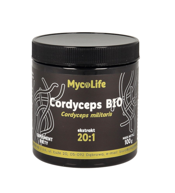 Cordyceps grzyb BIO ekstrakt 20:1 100g MYCOLIFE