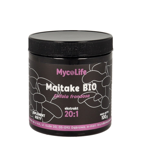 Maitake grzyb BIO ekstrakt 20:1 100g MYCOLIFE