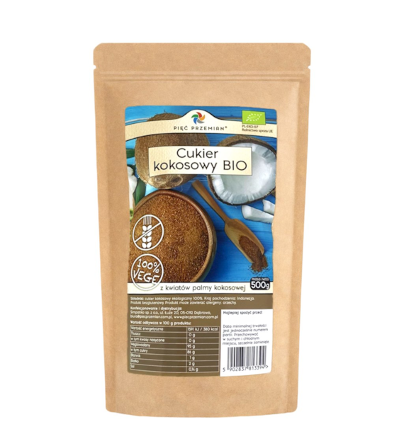 PIĘĆ PRZEMIAN Cukier kokosowy BIO 500g