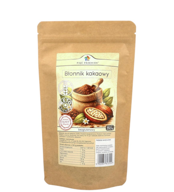 PIĘĆ PRZEMIAN Błonnik kakaowy bezglutenowy 350g