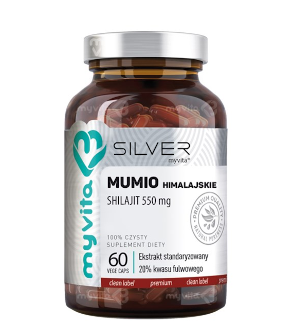 SILVER Mumio himalajskie Shilajit 550mg, 60kaps. MyVita
