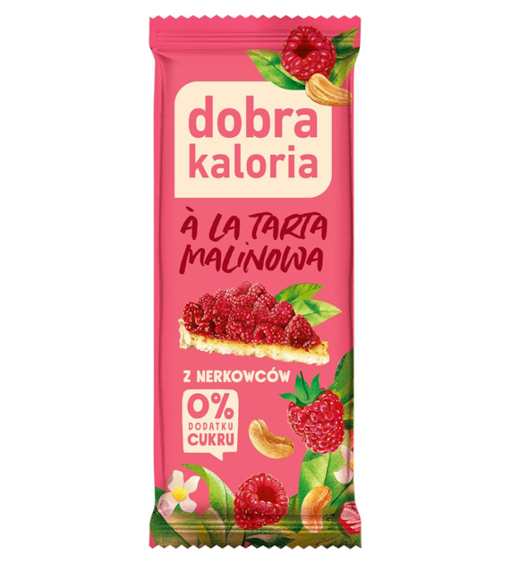 DOBRA KALORIA Baton z nerkowców a'la tarta malinowa 35g KUBARA
