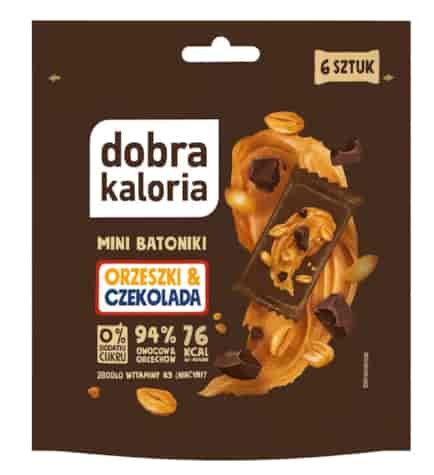 DOBRA KALORIA Mini batoniki orzeszki & czekolada 6x18g KUBARA