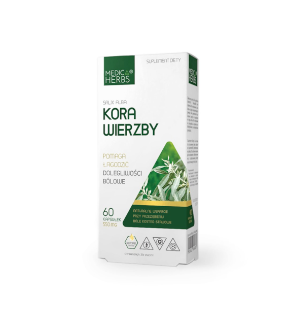 MEDICA HERBS Kora Wierzby 550mg, 60 kaps.