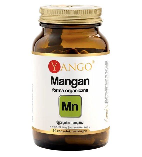 YANGO Mangan forma organiczna 5mg, 90 kaps.