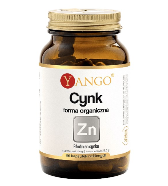 YANGO Cynk forma organiczna 15mg, 90 kaps.