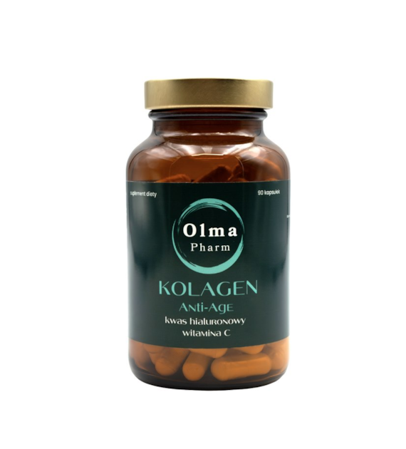 OLMA PHARM Kolagen Anti-Age kwas hialuronowy, witamina C 90 kaps.
