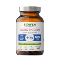 BIOWEN Magnez 4 formy z Potasem - 100 kaps.