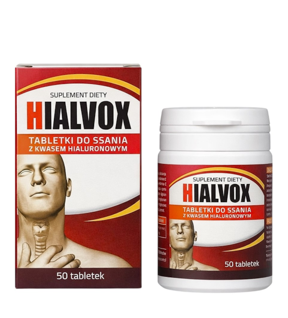 Hialvox tabletki do ssania z kwasem hialuronowym 50 tabl. PLANTA-LEK