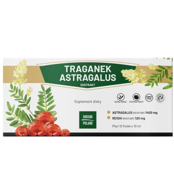 Traganek Astragalus ekstrakt 10x10ml (fiolki) GINSENG POLAND