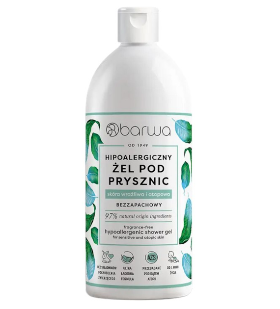 Hipoalergiczny żel pod prysznic bezzapachowy 400ml BARWA