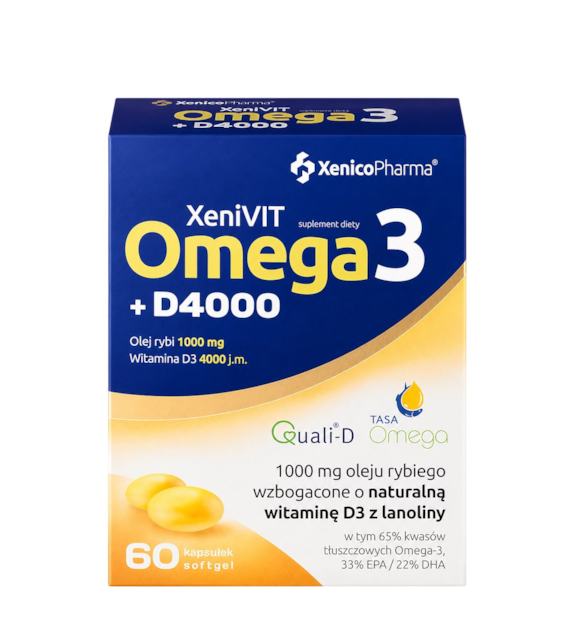 XeniVIT Omega3 + D4000, 60 sgels. XENICO PHARMA